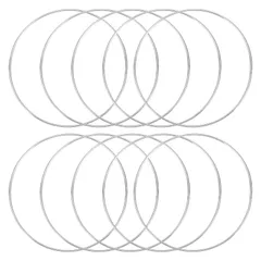 uxcell 10個のドリームキャッチャーリング メタルクラフトフープフローラルフープ5.5インチマクラメフープリングDIYクラフトリース作り用品プラントハンガーシルバー