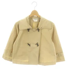 ランバンオンブルー LANVIN en Bleu ジャケット 七分袖 リボンボタン 短丈 Aライン 36 S ベージュ /KO ■OSのサムネイル