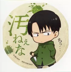 【中古】シール・ステッカー リヴァイ(緑) ステッカー 「進撃の巨人 Season 2×animatecafe」 新宿店・池袋2号店 チャレンジメニュー失敗特典