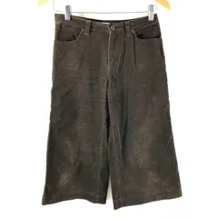 ギャミヌリィ gaminerie パンツ コーデュロイ サイドポケット ブランド印字ボタン ブラウン 1サイズ 2025052600037