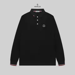 【本日限定特価】MONCLER メンズ ポロシャツ ロゴ入り カラー展開 ブラック/ホワイト/ネイビー M-3XL [本日特価|新品未使用品]