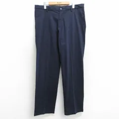 W36/古着 ドッカーズ パンツ メンズ ワンポイントロゴ 紺 ネイビー 25sep12 中古 ボトムス ロング