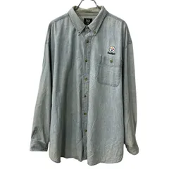 Lee 長袖 デニムシャツ 2XL ライトブルー リー 胸ポケットワンポイントロゴ ビッグサイズ 長袖シャツ トップス 春物 a710-6343のサムネイル