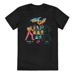 メンズ レディース 半袖Tシャツ 映画 Tシャツ レトロGAME ファイトクラブ　XXLサイズ