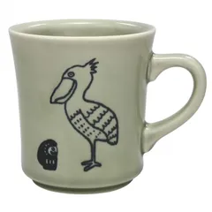 【特価セール】美濃焼 マグカップ だるまとハシビロコウ 280ml グレー かわいい ハシビロコウ グッズ 鳥 食器 人間用 食洗機対応 日本製 K13303
