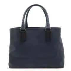 美品✨ボッテガヴェネタ・マルコポーロ PVCレザー 無地 ダークネイビー系 BOTTEGA VENETA ボッテガヴェネタ マルコポーロ トートバッグ