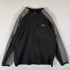 古着 ザ・ノースフェイス THE NORTH FACE フリーストレーナー ハーフジップ インナー ツートンカラー  大きいサイズ XL  ブラック メンズ