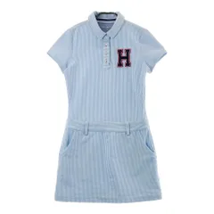 サイズ：S TOMMY HILFIGER GOLF トミー ヒルフィガーゴルフ  半袖ポロワンピース ストライプ柄 ブルー系 [240101264119] ゴルフウェア レディース ストスト