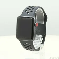 〔中古品〕 Apple Watch Series 3 Nike+ GPS 38mm スペースグレイアルミニウムケース アンスラサイト／ブラックNikeスポーツバンド【262】