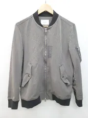 ◇ INHERIT インヘリット 薄手 シンプル バイカラー 長袖 ジャケット サイズＭ グレー ブラック メンズ P  【1403110002732】