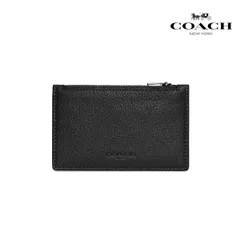【正規品】coach outlet 　コーチアウトレット ジップ カード ケース ラッピングボックス付【walt003-blk】