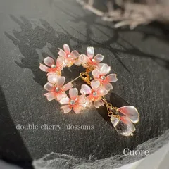 【2WAY/チャーム付】桜 -乱咲- ブローチ 　b4017