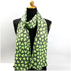 マークバイマークジェイコブス コットン ストール ショール グレー ネオングリーン ハート柄 中古 Aランク MARC BY MARC JACOBS 女性 レディースのサムネイル