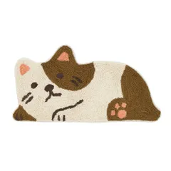 ☆ おかえりぶちねこ ☆ マット アニマル 玄関マット 室内 おしゃれ ドアマット 玄関 マット ウェルカムマット インテリアマット アクセントマット アクセントラグ かわいい アニマル 動物 どうぶつ ゆるっと ゆったり おうち時間 室内用玄関マット