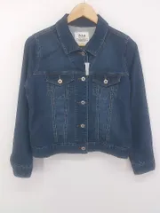 ◇ ikka イッカ ストレッチ 長袖 デニム ジャケット Gジャン サイズM ネイビー レディース P  【中古】 【1210190000684】