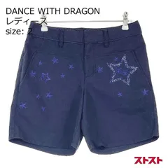 サイズ：4 DANCE WITH DRAGON ダンスウィズドラゴン  ビジュー付き ショートパンツ  ネイビー系 [240101443423] ゴルフウェア レディース ストスト coco ダンスウィズドラゴン DANCE WITH DRAGON レディース