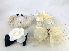 914.コサージュ　ピン　髪留め　3点セット　入学式　卒業式　ブローチ