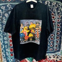 マックOF GANG ティーシャツ 半袖 メンズ ヴィンテージリプリント レトロ 個性的 奇抜  攻め 前衛的 ビンテージリプリント vintage riprint 古着 The Gang  個性的 メンズ リプリント Tシャツ 新品 ウォッシュ加工