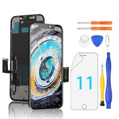 新品 Yodoit iPhone 11 液晶パネル 画面交換 フロントパネル FHD COF ガラス LCD スクリーン パーツ デジタイザ 修理工具付属 ブラック 6.1インチ キット タッチパネル