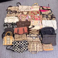 ②比較的美品あり🌈B～Jランク　COACH　ハンドバッグ　ショルダーバッグ　　bag　レザー　シグネチャー　ブランドバッグ　まとめ　まとめ売り　27点　「０EL」