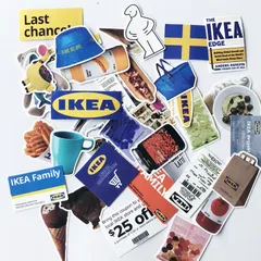 海外ステッカー　IKEA イケア　イケアファン　シール　ラッピング