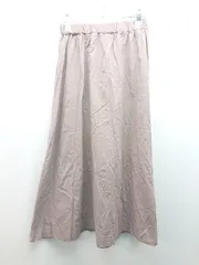 ◇ nano universe ウエストゴム シンプル カジュアル ロング丈 フレア スカート サイズF モカ レディース E  【1310300013136】