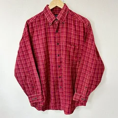 (^w^)b BROOKS BROTHERS ブルックスブラザーズ 長袖シャツ ボタンダウン チェック柄 コットン 綿100% トップス シンプル カジュアル デイリー タウンユース ボルドー系 メンズ サイズM