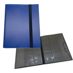 ING STYLE トレカ ファイル 40ページ 【 360枚収納可能 】 バンド付き カードファイル カードバインダー 横入れ 大容量 (ブルー） 1