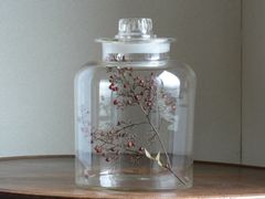 【vintage】②日本 昭和 戦後 ガラス瓶 気泡 保存瓶