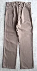 新品 シェーブル ワークパンツ タックパンツ コットンパンツ ボタンフライ  CHEVRE フレンチワーク 薄手のサラッとした素材 柳7642 コットンポリ素材のサムネイル