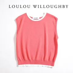 194t*美品 ルルウィルビー バイカラー ノースリーブ プルオーバー.