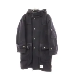 WTAPS (ダブルタップス) 21AW STRAITS COAT WOPO. MELTON フード付き ウールメルトンコート ネイビー  212TQDT-JKM04 - メルカリ