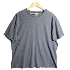 00's オールドネイビー バインダーネック コットン Tシャツ 半袖 (L) 霜降り濃灰系 無地 00年代 旧タグ オールド ギャップ GAP 2005年製　アメリカ古着 USED  ビンテージ ヴィンテージ