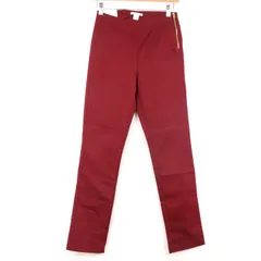 エイチアンドエム スキニーパンツ 未使用 スーパーストレッチ ボトムス レディース 36サイズ ワインレッド H&M 【中古】
