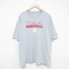 XL/古着 チャンピオン champion 半袖 ブランド Tシャツ メンズ バスケットボール 大きいサイズ コットン クルーネック グレー 霜降り 25jun