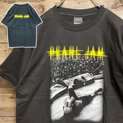 パールジャム PEARL JAM 黒 Tシャツ tee ティーシャツ バンド ロック ツアー ライブ デザイン プリント 派手 奇抜 古着 ビンテージ vintage メタル アーティスト  1400 p10/