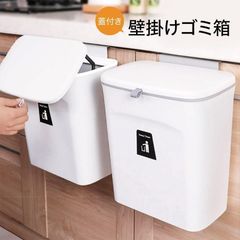 壁掛けゴミ箱 生ゴミ ゴミ箱 密閉 臭わないごみ箱 キッチン 消臭 スライド式ふた付き 小さい おしゃれ スリム dustbox03