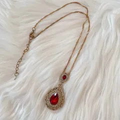 【即納】 【在庫ラスト】 ネックレス ピアス 2個セット レッド ゴールド パール 上品 レディース プレゼント お呼ばれ 入学式 卒業式 結婚式 二次会