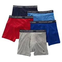 ポロ ラルフローレン POLO Ralph Lauren 肌着 ミドル ボクサーパンツ 5枚セット お買い得 パック 下着 Cotton Classic Fit NCBBP5 9KU メンズ ヘザー+ブルー+ロイヤル+レッド+ネイビー