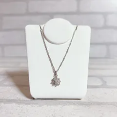 ネックレス　silver　シルバー　ジルコニア　ラウンド　フラワー　アンティーク　ヴィンテージ　EL-0001