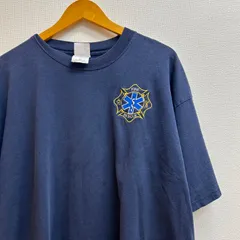 古着 XXL 紺 Tシャツ ワンポイント ビッグT GILDAN