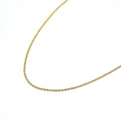 K18 18金 パイプロープチェーン ネックレス 50cm 2mm アクセサリー (HR035-50)