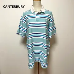 CANTERBURY カンタベリー ポロシャツ 水色 ストライプ 3L