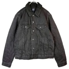 ギャップGAPボアデニムジャケットGジャン黒ブラックフェードウォッシュy2kアメカジストリートグランパコアvintageヴィンテージ50529