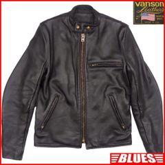 VANSON バンソン ライダース ジャケット シングル 38 黒 HH9665 - メルカリ