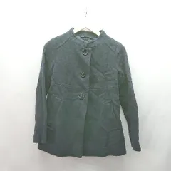 ◇ BEAUTY&YOUTH フロントボタン 秋冬 カジュアル シンプル ポケット 長袖 コート サイズS ネイビー レディース E  【1308160019207】