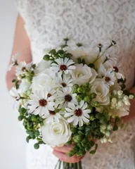 ホワイトローズ♡ラウンドブーケ