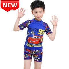 ✨新品✨ カーズ 男の子 水着 上下セット ラッシュガード キッズ 水着 UVカット 速乾 プール 海水浴 ビーチ 夏休み スイミング  100 110 120 130 Lightning McQueen ディズニー 子供服