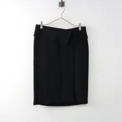 【値下げ】美品 ドゥーズィエムクラス Deuxieme Classe トリアセジップスカート 36/ブラック スリット台形【2400014352788】