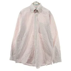 L.L.Bean エルエルビーン ストライプ柄 長袖 ボタンダウンシャツ 15-32 レッド メンズ 古着